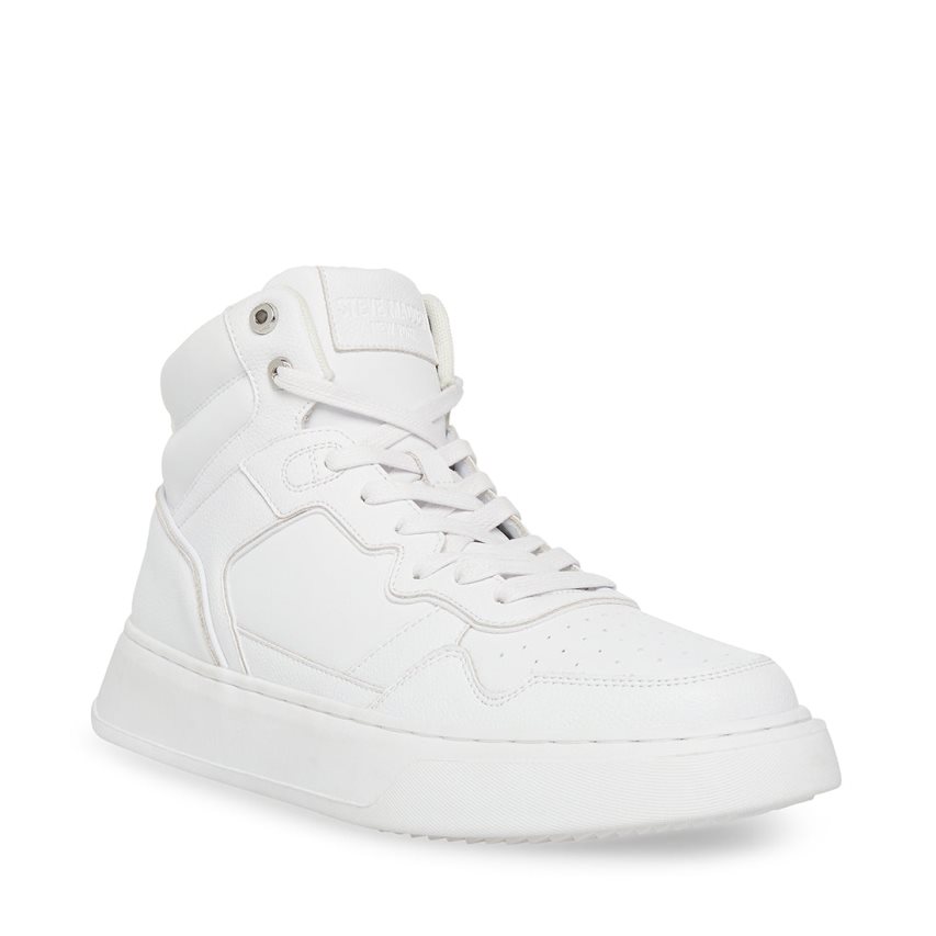 Zapatillas Steve Madden Jordee Cuero Hombre Blancas | ES JR8230